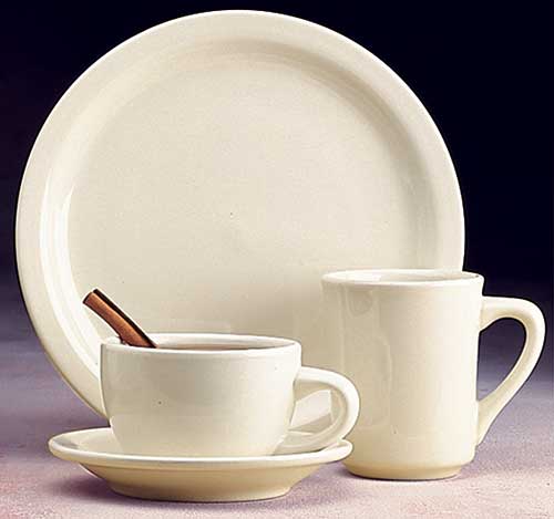 Narrow Rim White China