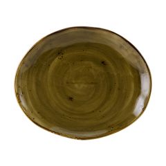 Tuxton GGW-023 TuxTrendz Artisan Geode Walnut Oval China Platter