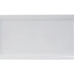 Tuxton GSP-552 Santorini Porcelain Rectangular Plate, White