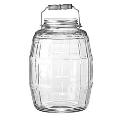 Anchor Hocking 85679AHG17 2-1/2 Gallon Barrel Jar with Brushed Metal Lid