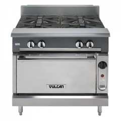 Vulcan V4B36SF V Series Heavy Duty Range, Gas, 36", (4)