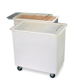 Carlisle 4402 44 Gal White Ingredient Bin w/ Clear Sliding