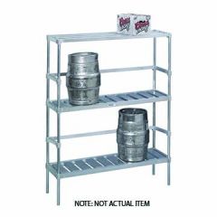 Channel KAR80 80" W Aluminum Keg Storage Rack - 8 Kegs