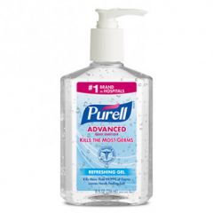 GOJO 9652-12 Purell Advanced Instant Hand Sanitizer Gel Pump - 8 fl oz