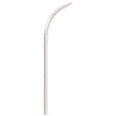 Hoffmaster 61500241 Aardvark 7.75" White Wrapped Eco-Flex  Paper Straws