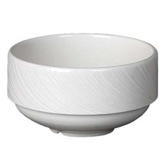 Steelite 9032C990 Spyro White 10 oz Stackable Soup Cup